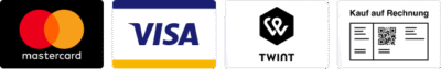 Bestellung & Bezahlung 1 material shop.ch Onlineshop Bezahlmethoden Mastercard Visa Twint Rechnung